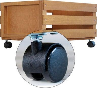 Box na LP desky Muziker Self-Assembly Plywood Wheels Box na LP desky Natural - 7