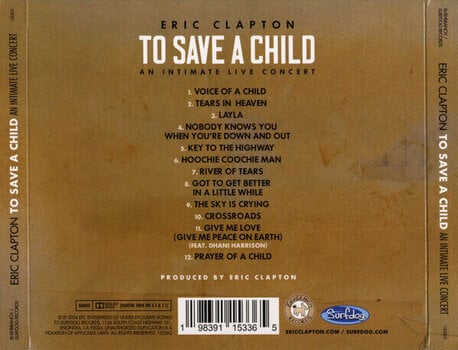 Muziek CD Eric Clapton - To Save A Child (An Intimate Live Concert) (CD + Blu-ray) - 3