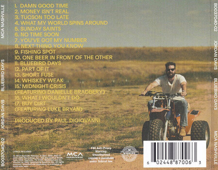 CD musique Jordan Davis - Bluebird Days (CD) - 4