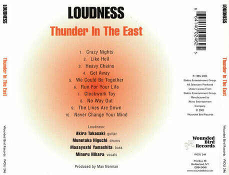 Muziek CD Loudness - Thunder In The East (Reissue) (CD) - 4