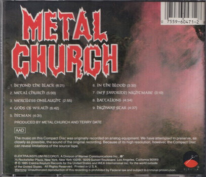 Music CD Metal Church - Metal Church (CD) - 4