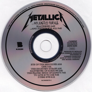 Music CD Metallica - Justice For All (Reissue) (Remastered) (CD) - 3