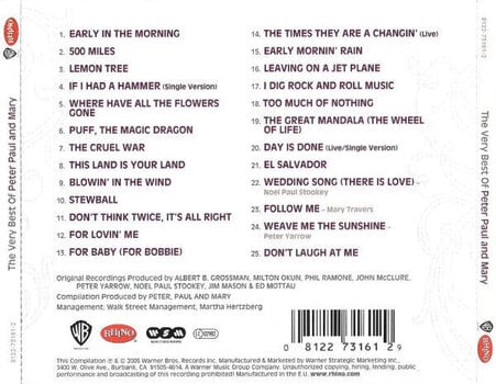 Music CD Peter, Paul & Mary - The Very Best Of Peter Paul & Mary (CD) - 4