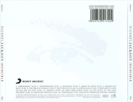 Music CD Michael Jackson - Invincible (CD) - 3
