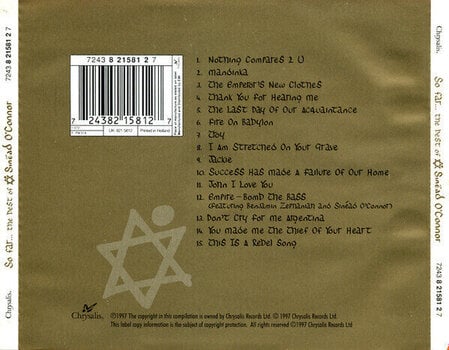 Muzički CD Sinead O'Connor - So Far... The Best Of (CD) - 3