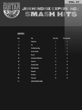 Notas Hal Leonard Guitar Play-Along Volume 47: Jimi Hendrix Experience Smash Hits Notas - 3