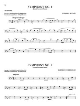 Note Hal Leonard 101 Classical Themes for Trombone Note - 6