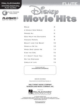 Note Hal Leonard Instrumental Play-Along Flute: Disney Movie Hits Note - 3