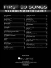 Sheet Music Hal Leonard First 50 Songs You Should Play on The Clarinet Sheet Music - 1