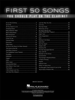 Nuotit Hal Leonard First 50 Songs You Should Play on The Clarinet Nuotit - 2