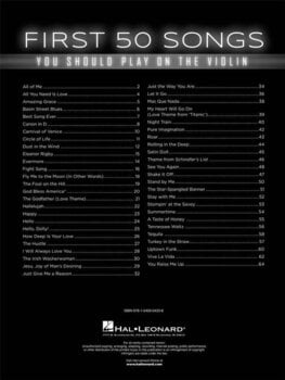 Sheet Music Hal Leonard First 50 Songs You Should Play on The Violin Sheet Music - 3