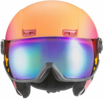 Kask narciarski UVEX Hlmt 400 Visor Style Pink-Orange Met Mat 53-58 cm 18/19 - 4