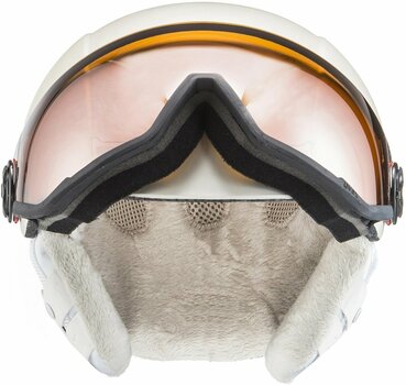 Ski Helmet UVEX Hlmt 400 Visor Style Prosecco Met Mat 53-58 cm 18/19 - 4