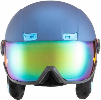 Ski Helmet UVEX Hlmt 400 Visor Style Navy Blue Mat 53-58 cm Ski Helmet - 2