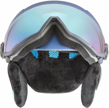 Ski Helmet UVEX Hlmt 400 Visor Style Navy Blue Mat 53-58 cm Ski Helmet - 4