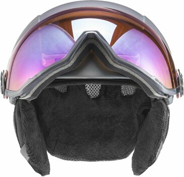 Ski Helmet UVEX Hlmt 400 Visor Style Titanium Mat 53-58 cm Ski Helmet - 3