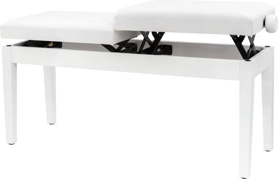 Taburete de piano dúo Pianonova HY-PJ022 Taburete de piano dúo White Matt - 7