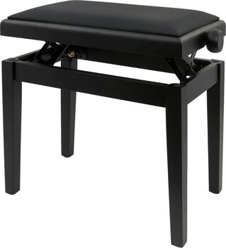 Дървена табуретка за пиано Pianonova HY-PJ023 Дървена табуретка за пиано Black Matte - 4