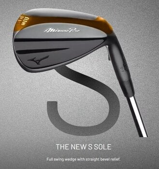 Golfová palica - wedge Mizuno Pro T-1 Black IP Golfová palica - wedge Pravá ruka Oceľ 52° 10° Wedge Flex - 3