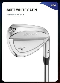 Golfová palica - wedge Mizuno Pro T-3 Soft White Satin Golfová palica - wedge Pravá ruka Oceľ 58° 08° Wedge Flex - 3