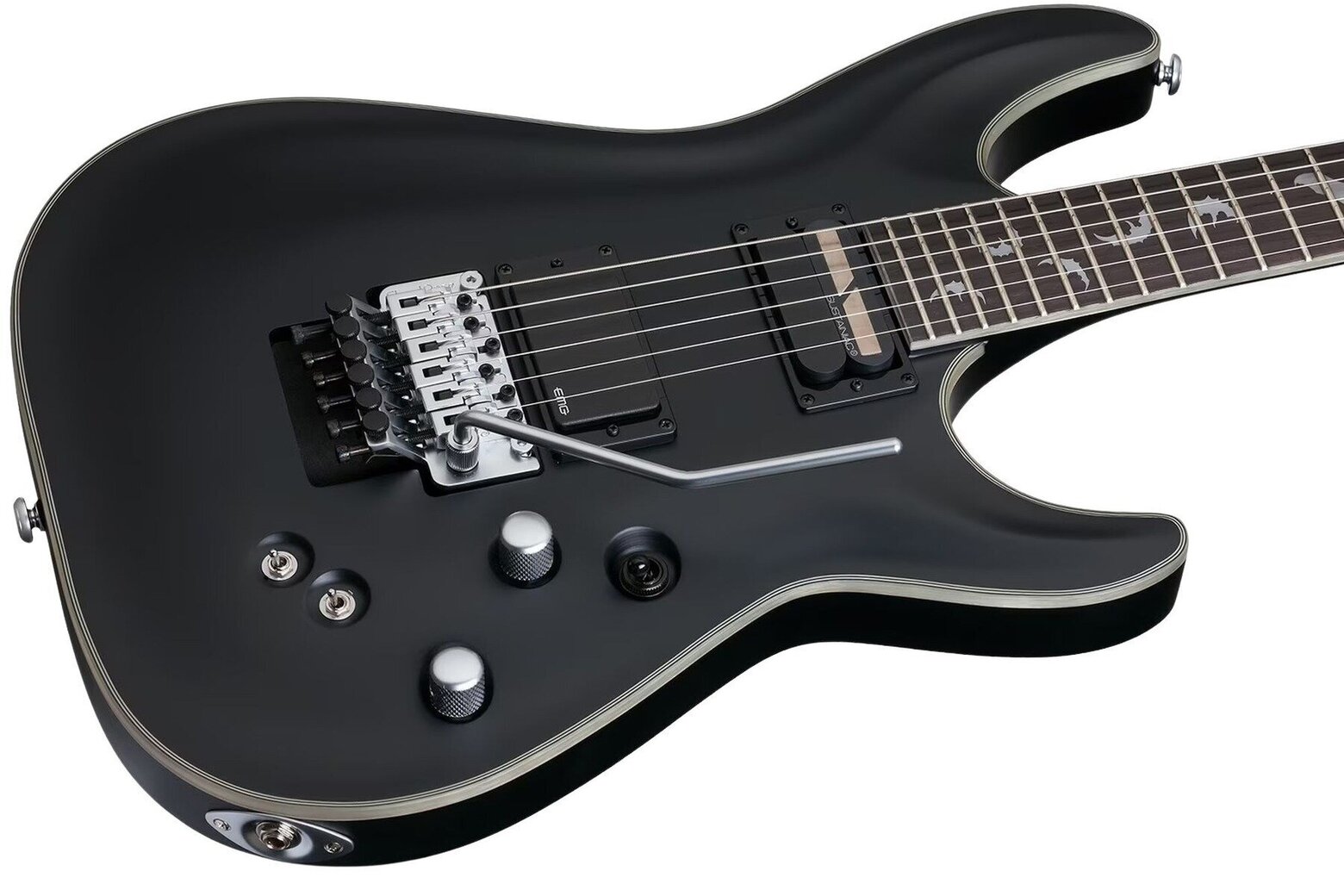 Schecter Damien Platinum-6 FR S Satin Black Electric guitar - Muziker