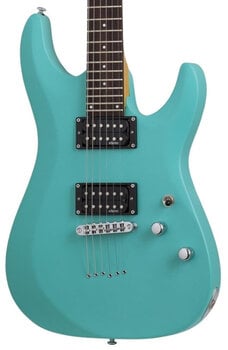 Electric guitar Schecter C-6 Deluxe Satin Aqua Electric guitar - 3
