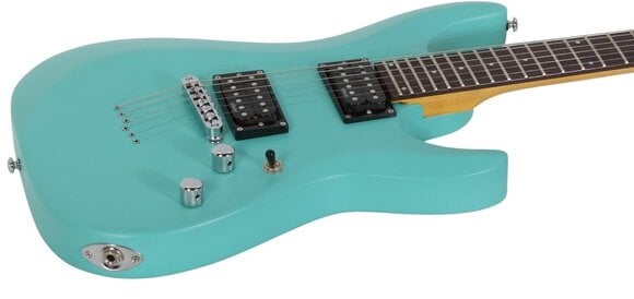 Electric guitar Schecter C-6 Deluxe Satin Aqua Electric guitar - 4