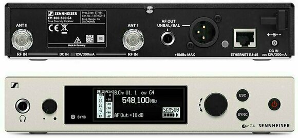 Système sans fil avec micro main Sennheiser ew 500 G4-945 AW+: 470-558 MHz - 2