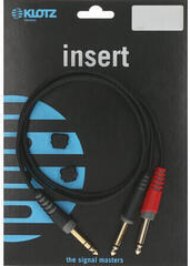 Audio kabel Klotz AY1-0100 Černá/Rovný - Rovný - 1
