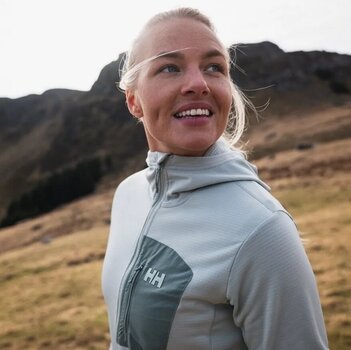 Veste Helly Hansen Women's Versalite Hooded Fleece Veste Green Mist M - 8