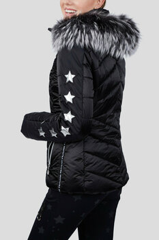 Skijakke Sportalm Blanche Womens Jacket with Hood and Fur Black 38 - 4