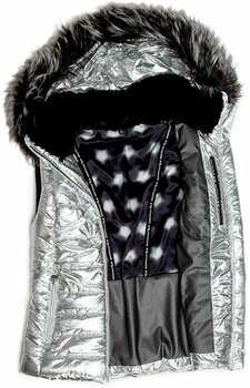 Ski-jas Sportalm Cisly Womens Vest with Hood and Fur Grey 36 - 7