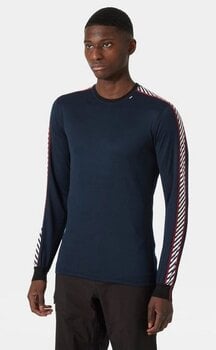 Base Layer Helly Hansen Men's HH LIFA Stripe Long-Sleeve Crew Navy M Base Layer - 3