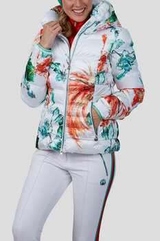 Skijakke Sportalm Exotic Womens Jacket with Hood and Fur Optical White 36 - 2