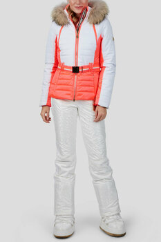 Ski-jas Sportalm Kelly Womens Jacket with Hood and Fur Neon Pink 34 - 3
