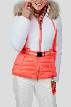 Ski-jas Sportalm Kelly Womens Jacket with Hood and Fur Neon Pink 34 - 4