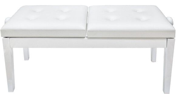 Taburete de piano dúo Pianonova HY-PJ022 Taburete de piano dúo White Matt - 2