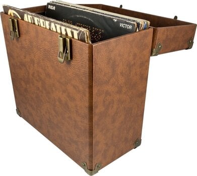 Veske/etui til LP-plater GPO Retro Vinyl Record Case Brown - 6