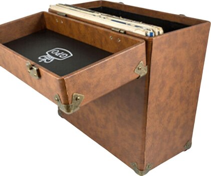 Veske/etui til LP-plater GPO Retro Vinyl Record Case Brown - 9