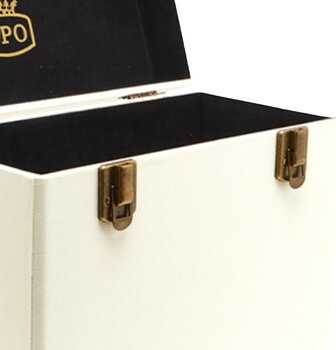 Torba/etui za plošče LP GPO Retro GPO71341 Kufor na LP platne 1 Cream/Tan (Kot novo) - 4