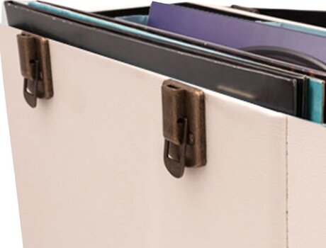 Torba/etui za plošče LP GPO Retro GPO71341 Kufor na LP platne 1 Cream/Tan (Kot novo) - 6