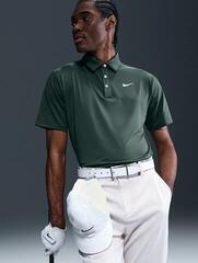 Koszulka Polo Nike Tour Mens Dri-Fit Solid Golf Vintage Green/Pale Ivory - 1
