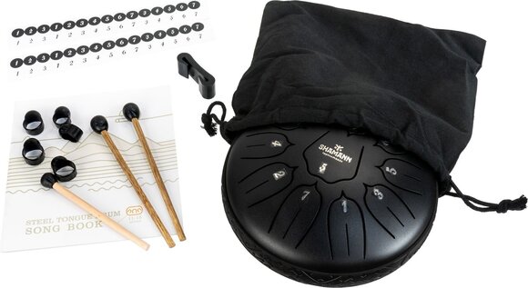 Tongue Drum Shamann 6" 11 Notes D5 Major Black Tongue Drum - 3