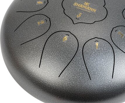 Tongue Drum Shamann 12" 11 Notes D Major Silver Tongue Drum - 4