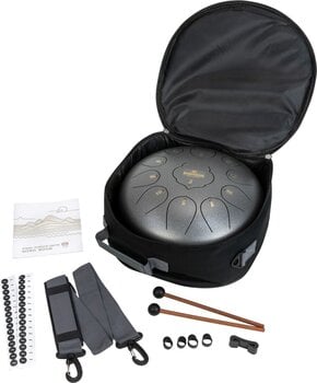 Tongue Drum Shamann 12" 11 Notes D Major Silver Tongue Drum - 6