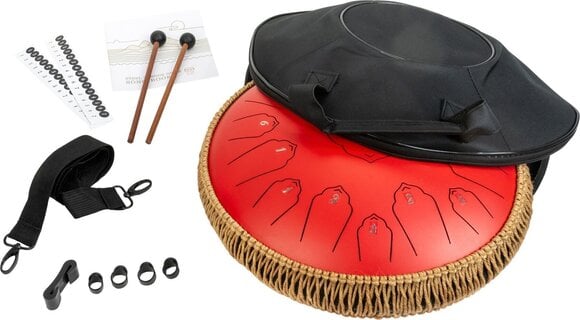 Tongue Drum Shamann 14" 15 Notes C Major Red Tongue Drum - 4