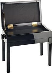 Дрвена столица за клавир Konig & Meyer 13951 Дрвена столица за клавир Black High Polish - 1