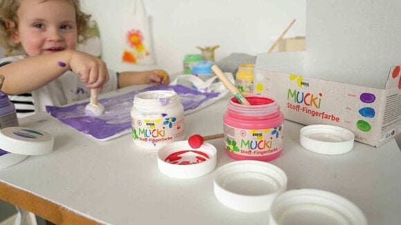 Culoarea degetelor Kreul Mucki Set de vopsea pentru degete 6 x 150 ml - 4