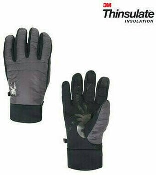 Luvas de esqui Spyder Glissade Hybrid Mens Glove Polar/Black XL - 3