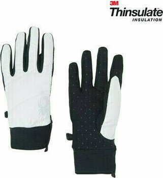 Gant de ski Spyder Solitude Hybrid Womens Glove White/Black S - 2